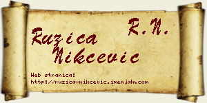 Ružica Nikčević vizit kartica
